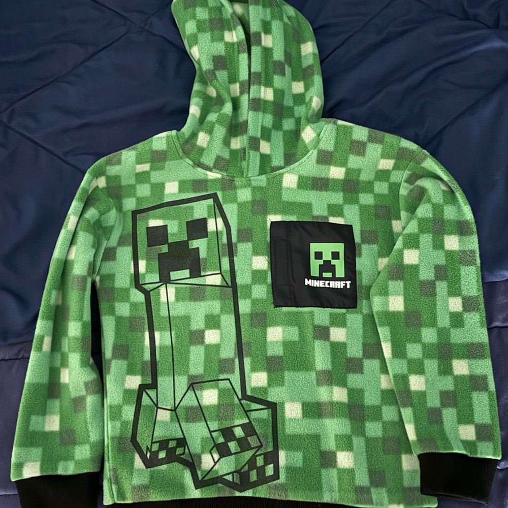 Minecraft Creeper Kids Hoodie - Green